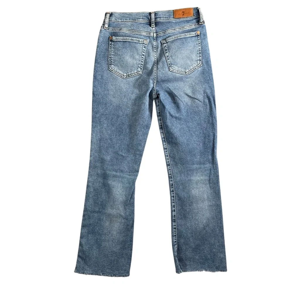 7 For All Mankind Women’s‎ Luxe Vintage Raw Hem Jeans HW Slim Kick Size 28 - Picture 2 of 9